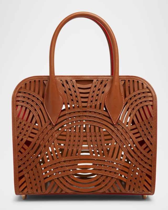 Eloise Medium Top-Handle Bag in Woven Leather